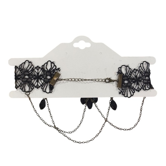 Black Lace Gothic Victorian Style Arm Cuff / Choker Necklace 🖤 - Picture 6 of 7